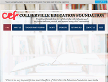 Tablet Screenshot of colliervilleeducationfoundation.org